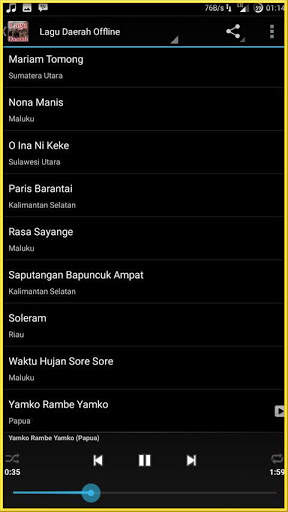 Lagu Daerah Offline screenshot 2