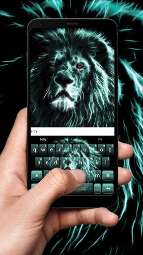 Tema Keyboard Luminous Lion screenshot 3