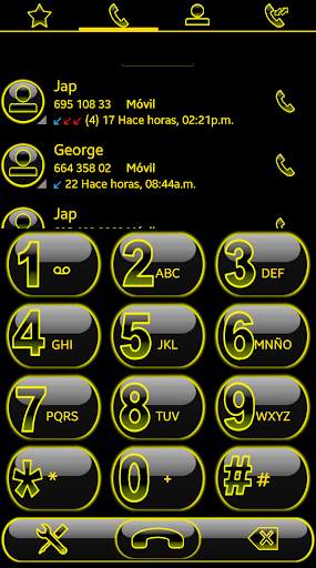 THEME SWIPE DIALER GLOW YELLOW screenshot 1