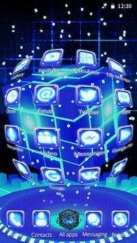 3D Sparkle Neon Cube Theme screenshot 5