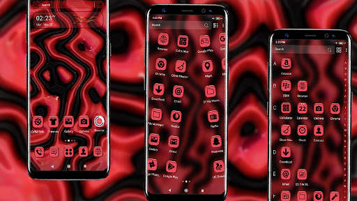 Red Black Liquid Theme screenshot 3
