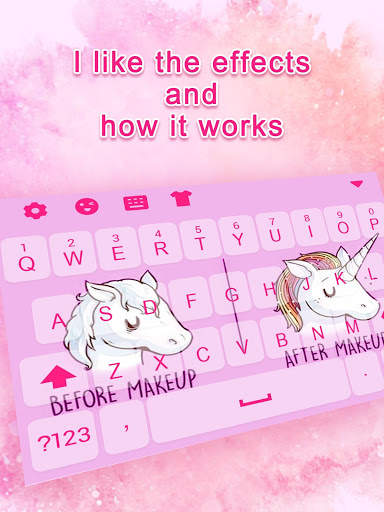 Makeup Unicorn Keyboard Theme for Girls screenshot 3