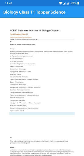 Boilogy Class 11 Topper Science скриншот 6