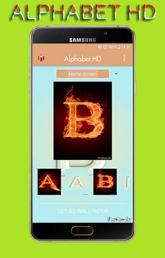 Wallpaper Alphabet HD screenshot 4