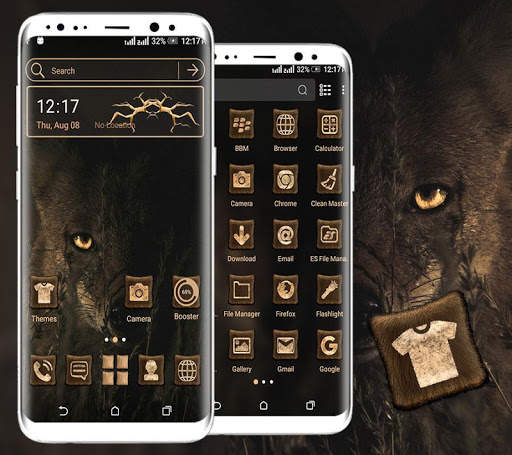 Dark Wolf Eye Launcher Theme screenshot 1