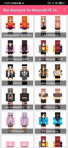 Skin BlackPink for Minecraft PE 2021 screenshot 2