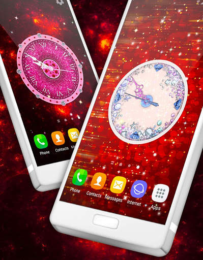 Diamond Clock Wallpaper 💎 Glitter Live Wallpapers screenshot 4