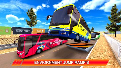 Ultimate US Police Bus Racing: Bus Simulator 2021 screenshot 4