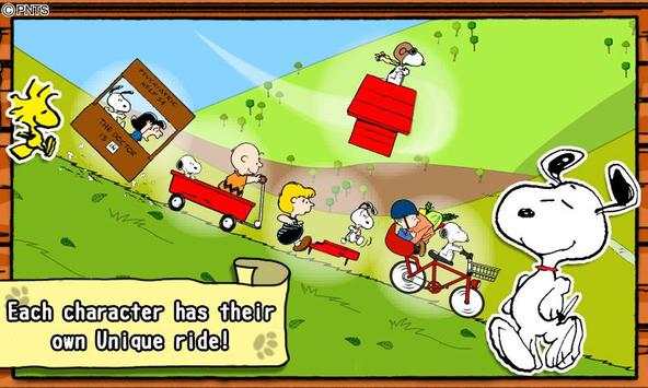 Snoopy Downhill Dash скриншот 2