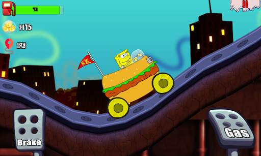 Sponge Kraby Car Hill Racing screenshot 7