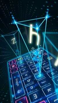 Keyboard-Hologram Neon Theme screenshot 2