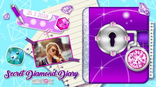 Secret Diamond Diary with Lock screenshot 2