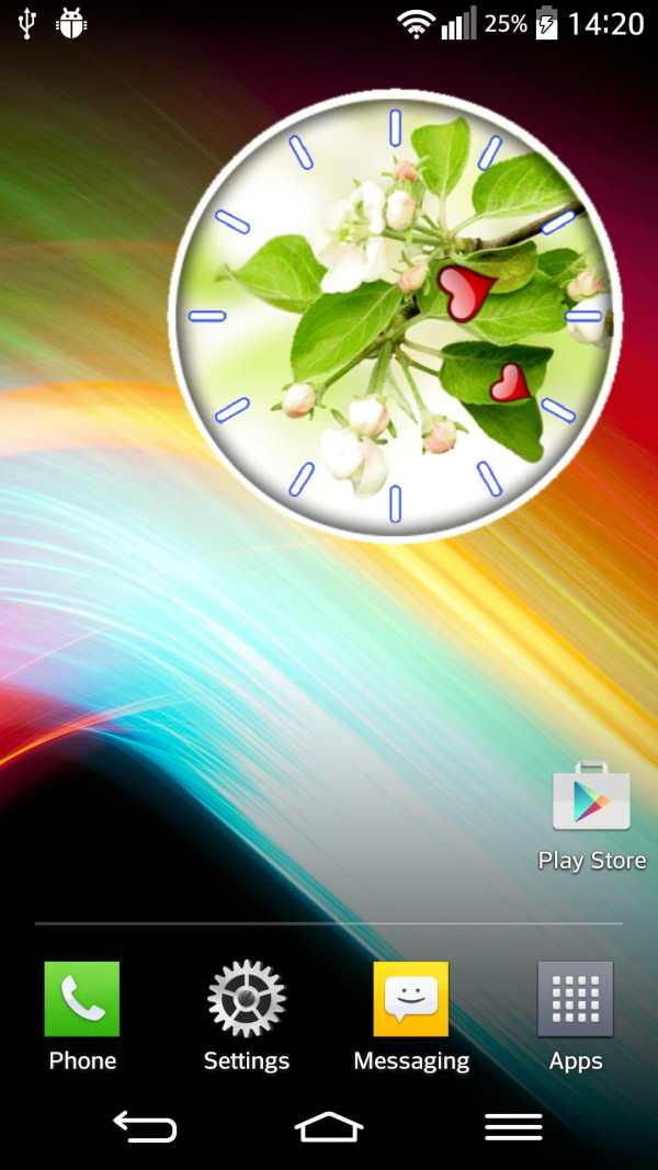 Springtime Analog Clock screenshot 2