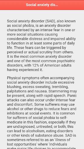 Social Anxiety Disorder screenshot 4