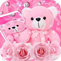 Pink Diamond Teddy Bear Theme on 9Apps