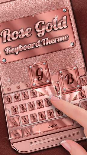 Rose Gold Keyboard Theme screenshot 2