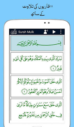 Surah Mulk, Urdu Translation Mp3 Audio, Offline screenshot 15