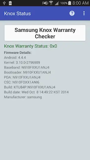KNOX Status Samsung screenshot 2