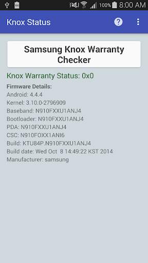 KNOX Status Samsung screenshot 2