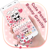 Cute Panda Bunny Gravity Keyboard Theme icon