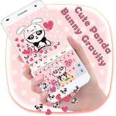 Cute Panda Bunny Gravity Keyboard Theme on 9Apps