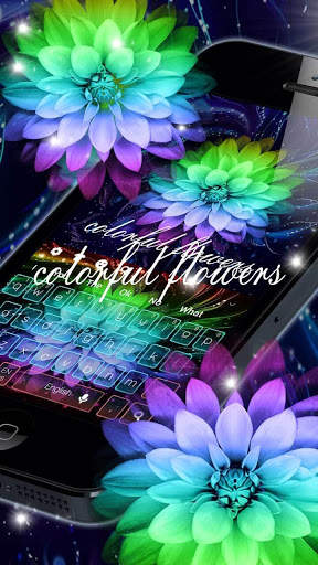 Colorful Flowers Keyboard screenshot 2