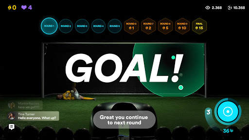 Live Penalty: Score goals against real goalkeepers screenshot 1