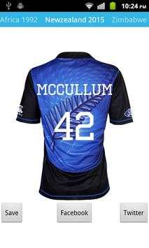 Cricket World cup 2015 Jersey screenshot 1