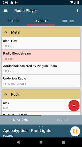 Internet Radio Player 5 تصوير الشاشة