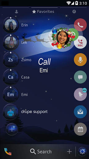 Xmas Night Phone DIaler Theme screenshot 5
