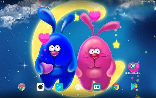 Bunnies Romantic Live Wallpaper screenshot 7
