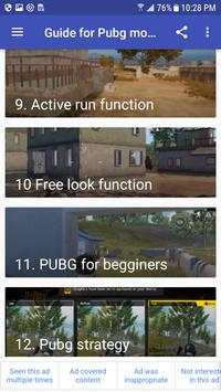 Guide for Pubg mobile new 2018 screenshot 3