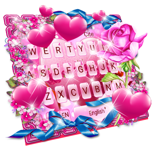 Pink Girly Heart keyboard theme icon