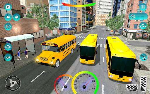 Coach School bus driving game screenshot 2