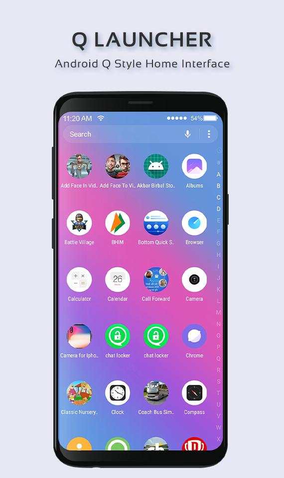 Q Launcher for Android - Android Q 10 style screenshot 2