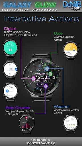 Galaxy Glow HD Watch Face screenshot 1