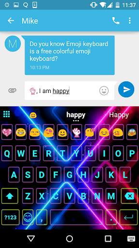 Color Neon Emoji Keyboard screenshot 5