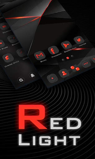 Red Light 3D Launcher Theme screenshot 1