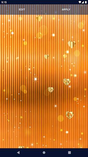 Gold 4K Hearts Live Wallpaper screenshot 6