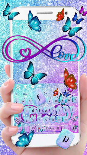 Glitter Dream Infinity Love Keyboard Theme screenshot 2