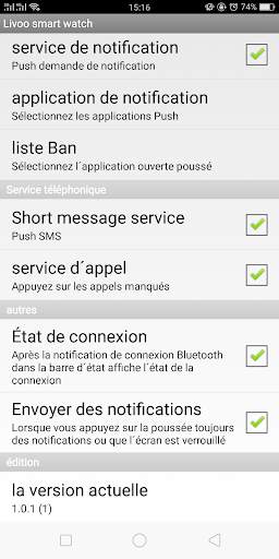 Livoo smart watch screenshot 2
