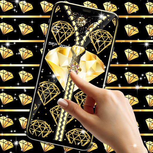 Gold diamond lock screen screenshot 6