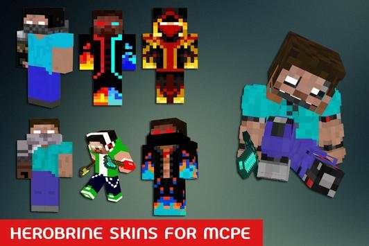 Herobrine Skins For MCPE 2 تصوير الشاشة