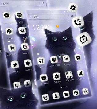 Fluffy kitty Theme Wallpaper Kitty Lock Screen screenshot 3