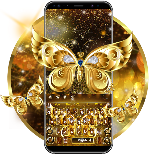 Golden Luxury Butterfly Keyboard icon
