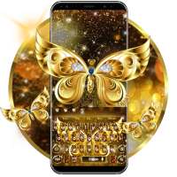 Golden Luxury Butterfly Keyboard