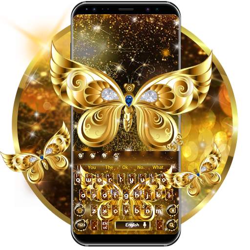 Golden Luxury Butterfly Keyboard 10001005