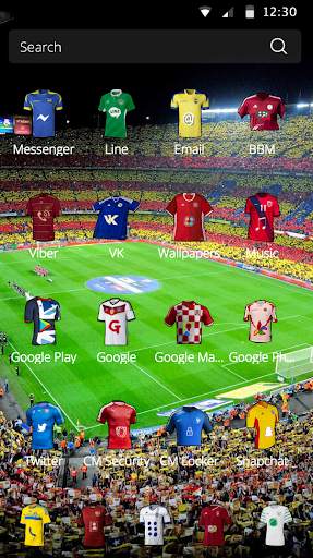 Soccer jerseys theme screenshot 2
