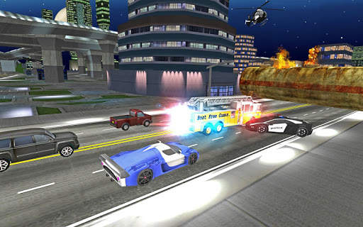 Fire Truck Rescue Driving Sim 3D screenshot 4