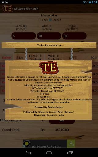 Timber Estimator скриншот 9